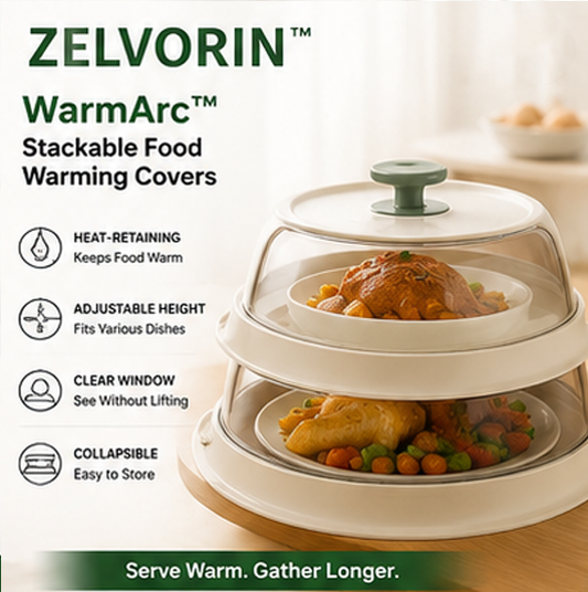 ZELVORIN™ WarmArc™ Stackable Tabletop Food Warming Covers